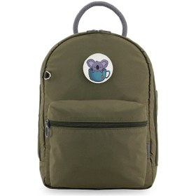 Resim Bobi Haki Su Geçirmez Bondit Kumaş Geniş Hacimli İllüstrasyonlu Anne Bebek Bakım Sırt Çantası Haki 