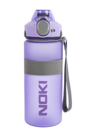 Resim Noki Su Matarası Tritan Auto Kapak Soft Touch Silikon Bantlı Askılı 750 Ml Mor 