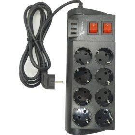 Resim Depposite Ftr-08 8'li Termal Akım Korumalı 3 USB Li Priz 