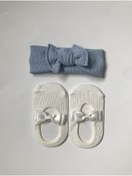 Resim nisbutik aksesuar Bebek Hediyelik Set,bandana Babet Çorap Takım Set,bebek Hediyeliği 