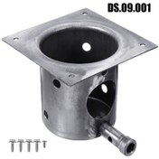 Resim Hombey Demir Gövde Füme Mangal Aksesuarı - Evrensel Kullanım, Esnek Montaj, Eşit Isı Dağılımı Sağlar 127x127x9.5 Mm 