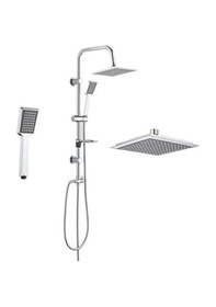 Resim Tema Flora Batarya + Pratik 1F Tepe Duş Seti 62001 + 62002 + 62003 + 53260 Krom 