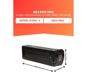 Resim Rks Rsıv Pro Uyumlu 48V 15AH (Yüksek Kapasite) Güçlendirilmiş Elektrikli Bisiklet Bataryası 