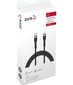 Resim Effox Siyah Shira Serisi Type-c To Lightning Pd Kablo 2 Metre 
