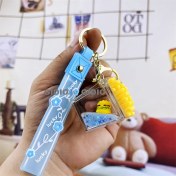 Resim Silver1 Gıoıo Yeni Sevimli Kedi Pençe Çapraz Giyinme Kurumi Bebek Araba Anahtarlık Büyük Kulak Köpek Çift Okul Çantası Hediye Anahtarlık Kolye (Yurt Dışından) 