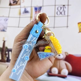 Resim Silver1 Gıoıo Yeni Sevimli Kedi Pençe Çapraz Giyinme Kurumi Bebek Araba Anahtarlık Büyük Kulak Köpek Çift Okul Çantası Hediye Anahtarlık Kolye (Yurt Dışından) 