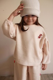 Resim Oh La La Koala For Little Ones Bej Nakışlı Kız Çocuk Kazak 