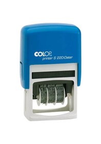 Resim Colop S220 Tarih Kaşe Tr Mavi Kasa Siyah Keçe - 4 x 25 MM 