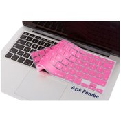 Resim Macbook Klavye Koruyucu Air Pro Uk-eu İngilizce Eski Usb'li Model 2008/2017 İle Uyumlu Açık Pembe 