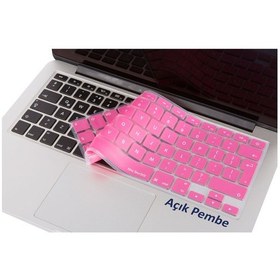 Resim Macbook Klavye Koruyucu Air Pro Uk-eu İngilizce Eski Usb'li Model 2008/2017 İle Uyumlu Açık Pembe 