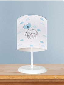 Resim Mekta Home Bebek Ve Çocuk Odası Filli Kalpli Balon Desenli Abajur 