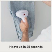 Resim Steamery Elde Taşınabilir Buharlı Pişirici: Hızlı Isınma, Kompakt Tasarım, Hassas Kumaşlar İçin Güvenli 