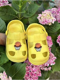 Resim Bold Boutique Kurbağa Desenli Şık Çocuk Terlik Ev Havuz Dışarı Terliği Deniz Ayakkabısı 