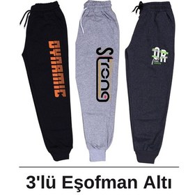 Resim Panios Kids 3'lü Dynamic-stron-or Baskılı Erkek Çocuk Çift Cepli Eşofman Altı Çok Renkli 