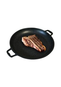 Resim Alkar Granit Döküm Tava 36 Cm Bazlama Gözleme Kavurma Tavası siyah 