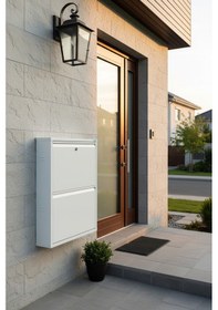 Resim Lıccıa Metal Ayakkabılık 2 Li Kilitli Model Beyaz 