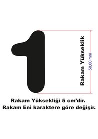 Resim Stencil Rakam Boyama Şablonu X035-sayı Rakam Yüksekliği 5 Cm 