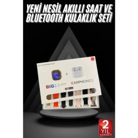 Resim Beruflic Akıllı Saat ve Air Pro Kulaklık 7 Kordonlu Çok Fonksiyonlu Ikili Set 