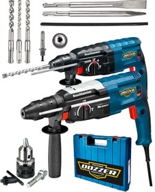 Resim DOZZER Alman 9070 ProHammer 3 Fonksiyonlu Çelik Şanzuman Bakır Sargılı Kırıcı Delici Hilti Matkap + 5Uç 