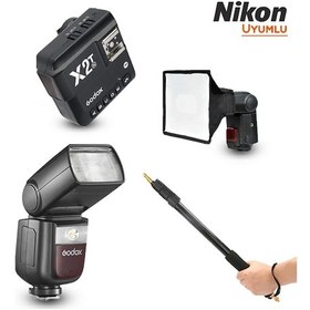 Resim Godox V860III-N Nikon Flaş Full Set - Portable Boom 