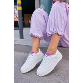 Resim Nilufarr Marsel Beyaz Deri Kadın Sneaker 