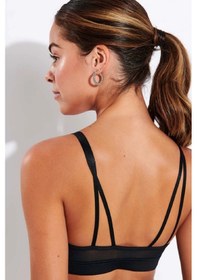 Resim Nike Bra Yoga Indy Strappy Sporcu Sütyeni Siyah Siyah 