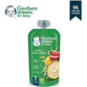 Resim Gerber Organik Yulaflı Elma Ve Mango Püre 110 Gr GBR-4573 