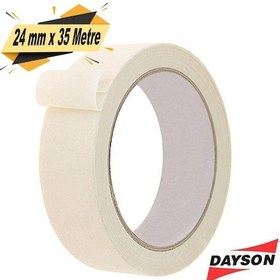 Resim Dayson Maskeleme Bandı Kağıt Bant Beyaz 24 Mm X 35 Metre 