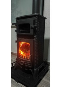 Resim Majör Tek Camlı Kuzineli Döküm Soba 