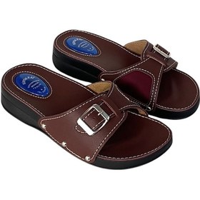 Resim Hp400 Ortopedik Halluks Ve Topuk Dikeni Terliği Kemik Çıkıntısı Günlük Kadın Terlik Bordo 