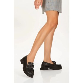 Resim Kadın Cilt Toka Detaylı Oxford Ayakkabı 4049 