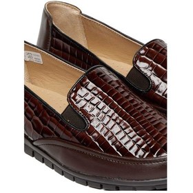 Resim Bestello Bağcıksız Termo Taban Comfort 018-m136-1-25k Kadın Ayakkabı Kahve Kroko 
