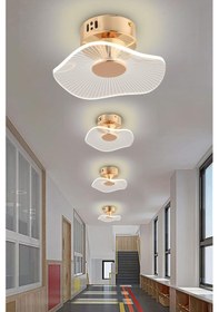 Resim Luxury Exclusive Plafonyer Tavan Led Avize Gold Sarı Ledli Avize Gold 