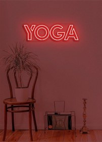 Resim Yoga Yazılı Neon Tabela Kırmızı 