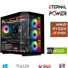 Resim ETERNAL POWER RYZEN 7 5700X 32G DDR4 1TB M.2 RTX4060 A520 A650W 
