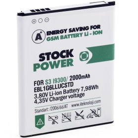 Resim Stock Power Samsung Galaxy S3 i9300 Uyumlu Batarya 