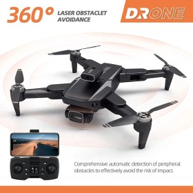 Resim Pazariz Hd Dual Kamera Katlanır Çantalı Drone Seti Siyah Fırçasız Motor Geri Dönüş Özellikli 