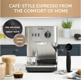 Resim Espresso Makinesi Otomatik ve Manuel, Cappuccino ve Latte Makinesi,15 Bar Pompa, Buhar Çubuğu 