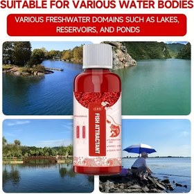 Resim 2 Adet Kırmızı Solucan Sıvı Balık Yemi - Toksik Olmayan PET Malzeme, Parlak Kırmızı Formül ile Balık Çekiciliği ve Kanca Hızını Artırır - Alabalık, Morina, Sazan, Levrek Avı İçin Güvenli 