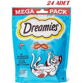 Resim Dreamies Mega Somonlu Kedi Ödül Maması 24 x 180 G 