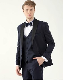 Resim Dufy Lacivert Erkek Slim Fit Sivri Yaka Smokin Takım - 92417 Lacivert 