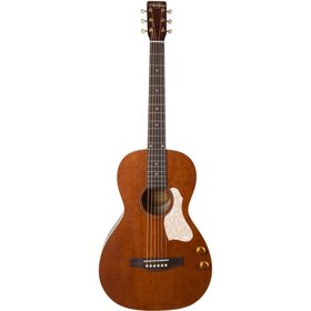 Resim Art & Lutherie Roadhouse Parlor Q-discrete Elektro Akustik Gitar (Havana Brown) 