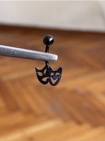 Resim Cerrahi Çelik Piercing Tiyatro Maskesi Piercing Maske Şık Göbek Piercingi Pembe 