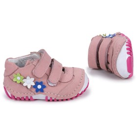 Resim Kiko Kids Teo 204 %100 Deri Cırtlı Kız Çocuk Ayakkabı Pudra 19 