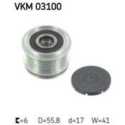 Resim T5 Caddy Polo Golf Crafter A3 A4 Leon Alternatör Kasnagı 04- [Skf 