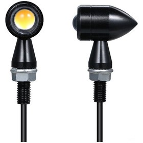 Resim Dianziye Klasik Kafe Racer Stili Motor Led Alüminyum Mini Tırnak Tipi Yön Belirti Lambaları 