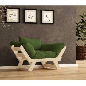Resim Woodesk Adalar Masif Natural-Yeşil Renk Berjer CPT8150-140 