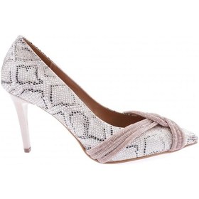 Resim Dgn Ysf-06-23y Kadin Silver Taşli Burgu Bantli Abiye Ayakkabi YSF-06-1563-R3197 