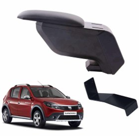 Resim 3 Tıkla Dacia Sandero Stepway 2008 Delmesiz Çelik Ayaklı Siyah Kolçak Kol Dayama 