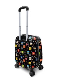 Resim Elatae Policarbon Kırılmaz Çocuk Valizi Siyah Ninja Desenli 